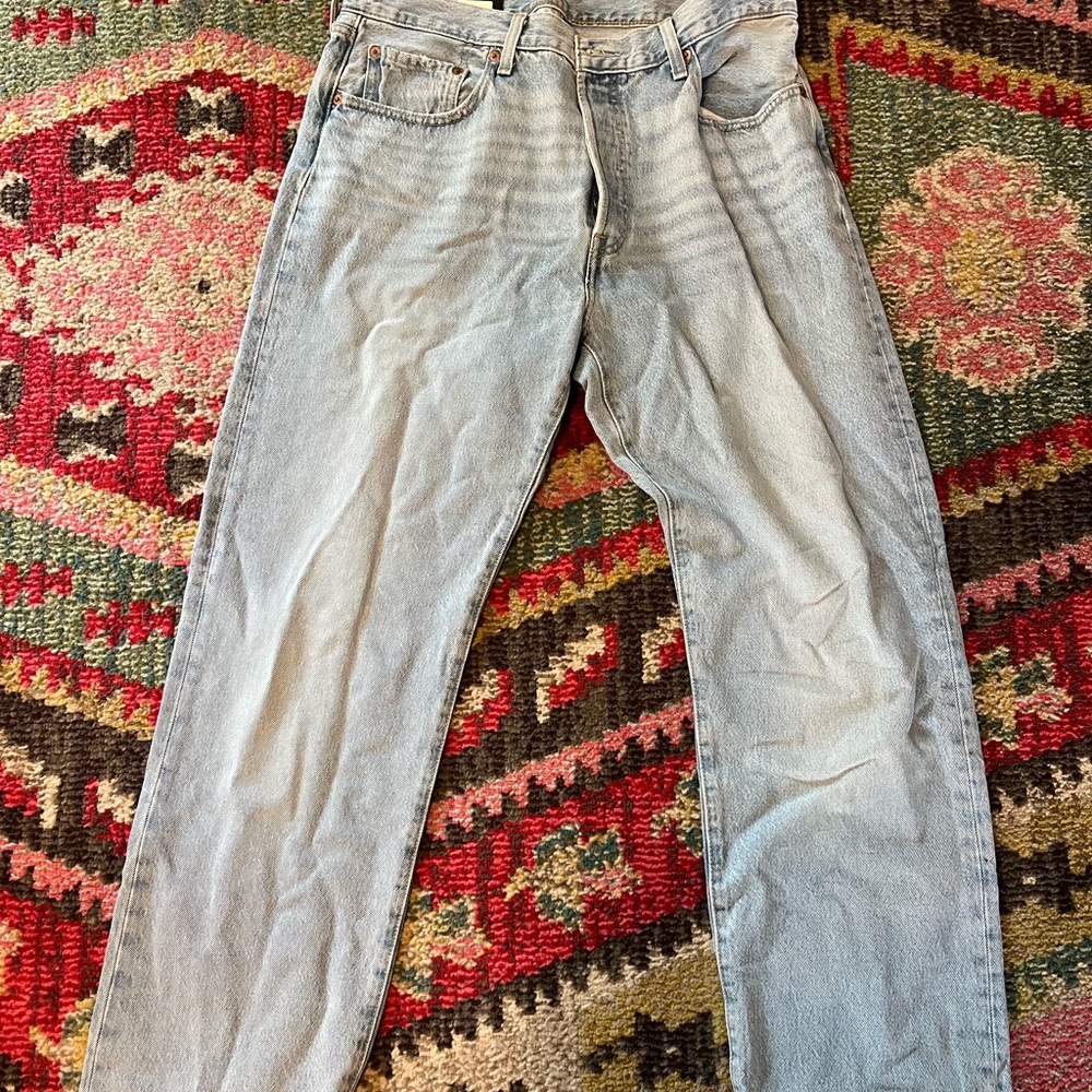 Levi's Women's Light Blue Straight Leg Jeans 501 90s NWT